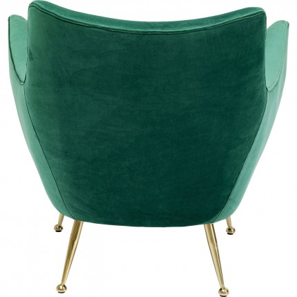 Fauteuil Goldfinger velours vert Kare Design