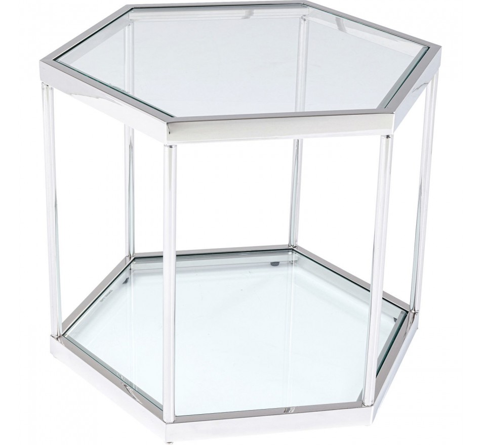 Table basse Comb argentée Kare Design