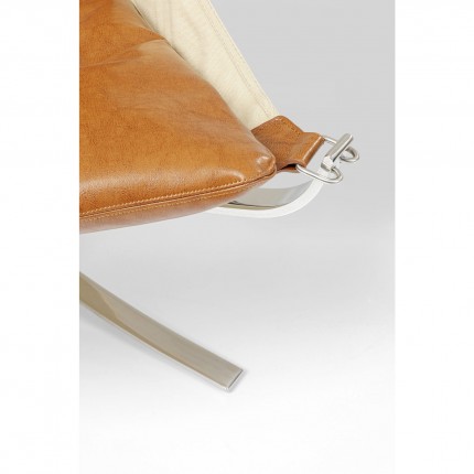 Fauteuil et repose-pieds Washington marron Kare Design