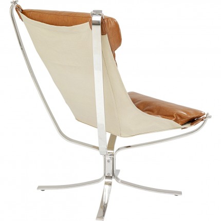 Fauteuil et repose-pieds Washington marron Kare Design