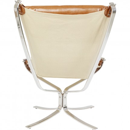 Fauteuil et repose-pieds Washington marron Kare Design