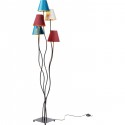 Lampadaire Flexible 5 bras velours et noir Kare Design