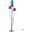 Lampadaire Flexible 5 bras velours et noir Kare Design