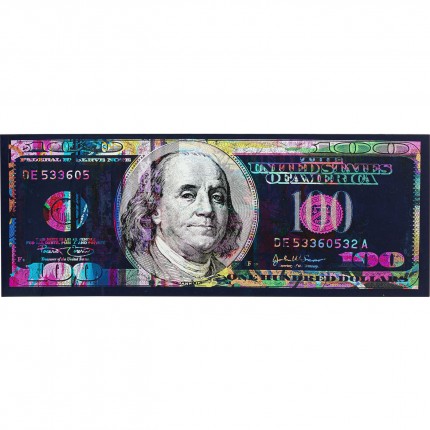 Tableau en verre Dollar 200x80cm Kare Design
