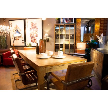 Chaise avec accoudoirs Cantilever Riffle Buffalo Marron Kare Design