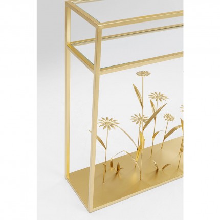 Console Flower Meadow dorée 100cm Kare Design