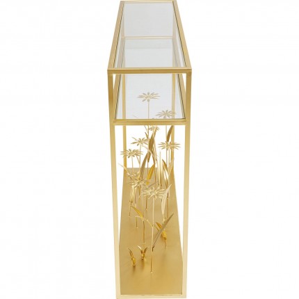 Console Flower Meadow 100x25cm gold Kare Design