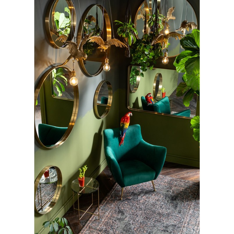 Mirror Curve Round Brass Ø100cm Kare Design