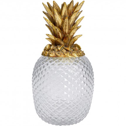 Boîte ananas transparent et doré 31cm Kare Design