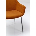Chaise avec accoudoirs Avignon orange Kare Design
