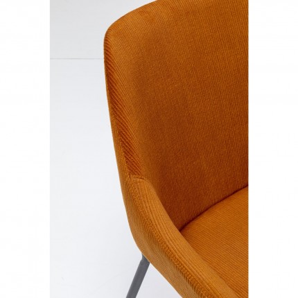 Chaise avec accoudoirs Avignon orange Kare Design