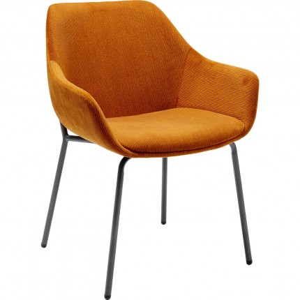 Chaise avec accoudoirs Avignon orange Kare Design