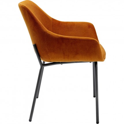 Chaise avec accoudoirs Avignon orange Kare Design