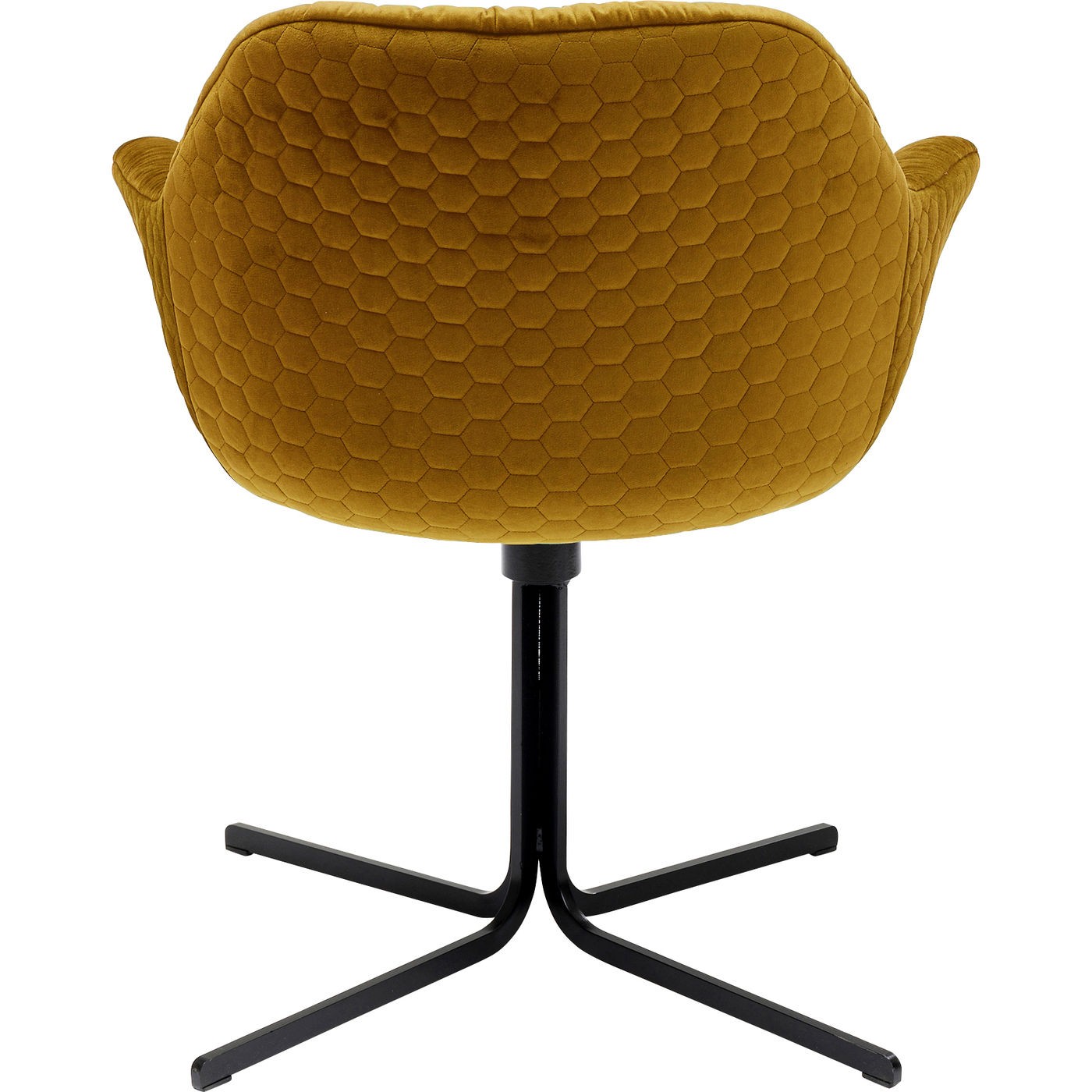 Chaise pivotante Colmar velours jaune Kare Design