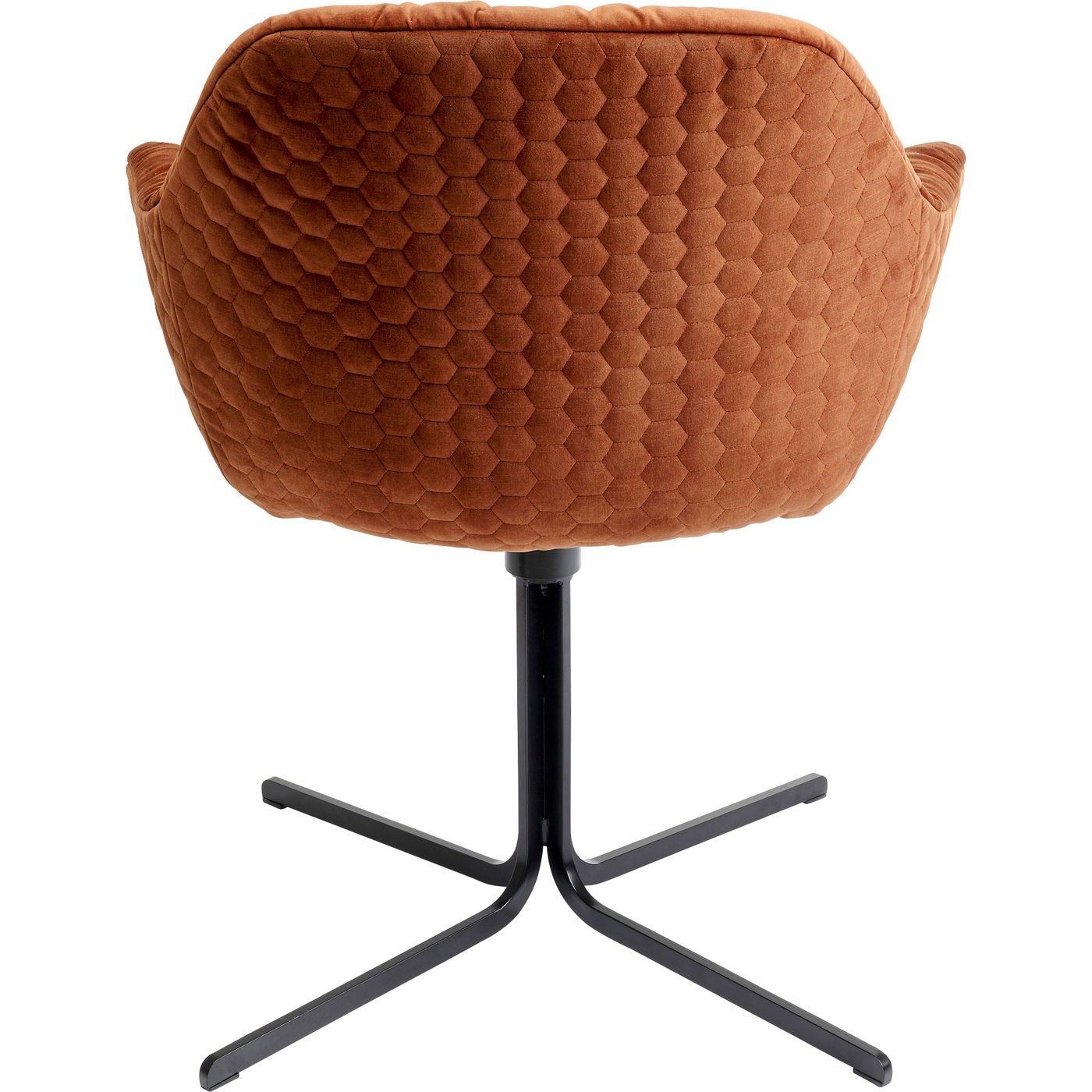 Chaise pivotante Colmar velours orange Kare Design