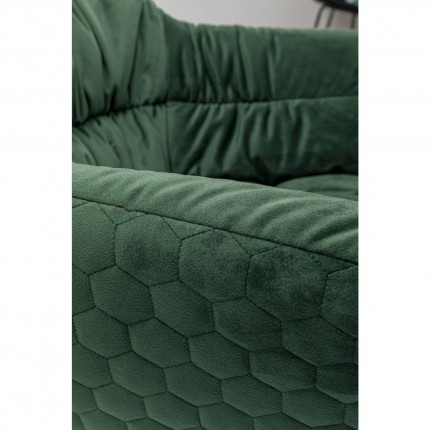 Chaise pivotante Colmar velours vert Kare Design