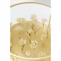 Table basse fleurs 3D dorées 80cm Kare Design