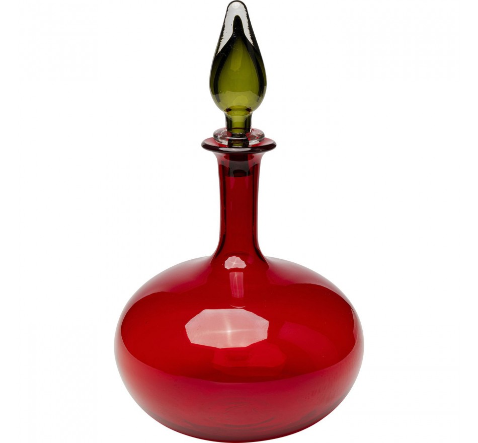 Vase Honeymoon Lid rouge 33cm Kare Design
