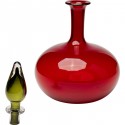 Vase Honeymoon Lid rouge 33cm Kare Design