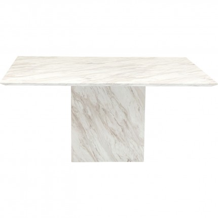 Table Artistico 160x90cm effet marbre blanc Kare Design