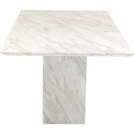 Table Artistico 160x90cm effet marbre blanc Kare Design