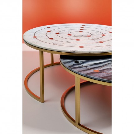 Tables d'appoint Mystic rond set de 2 Kare Design