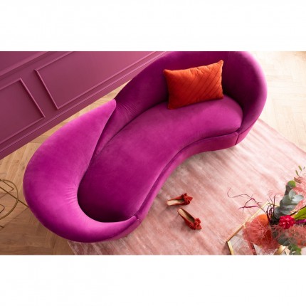 Canapé Night Fever 3 places velours violet Kare Design