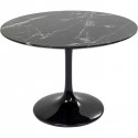 Table Solo effet marbre noir 110cm Kare Design