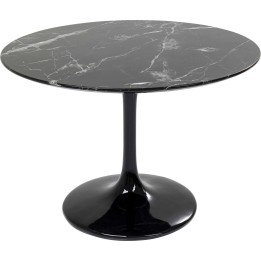 Table Solo effet marbre noir 110cm Kare Design