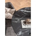 Table Solo effet marbre noir 110cm Kare Design