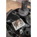 Table Solo effet marbre noir 110cm Kare Design