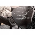 Table Solo effet marbre noir 110cm Kare Design