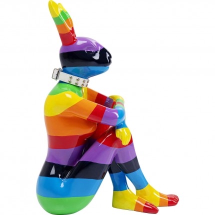 Déco lapin rayures multicolores XL 80cm Kare Design