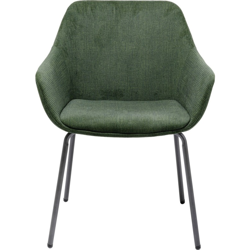 Chaise avec accoudoirs Avignon verte Kare Design