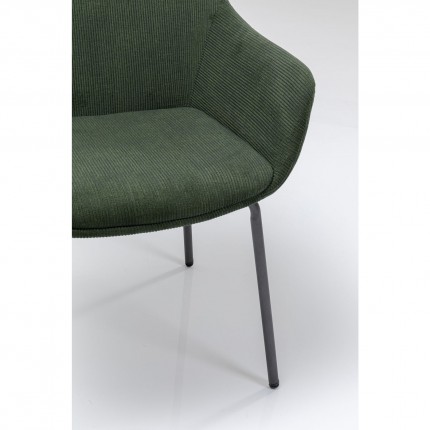 Chaise avec accoudoirs Avignon verte Kare Design