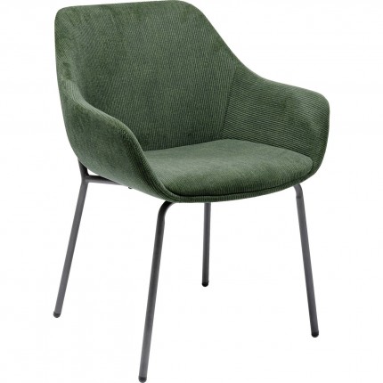 Chair with armrests Avignon green Kare Design