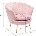 Fauteuil Water Lily rose Kare Design