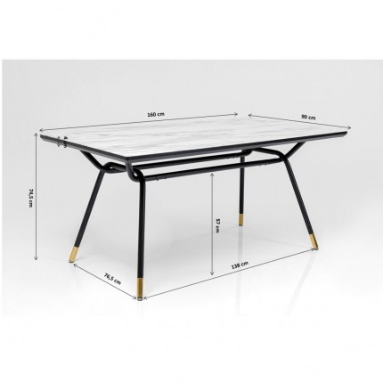 Table South Beach 160x90cm Kare Design