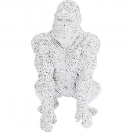 Déco gorille strass argentés 80cm Kare Design