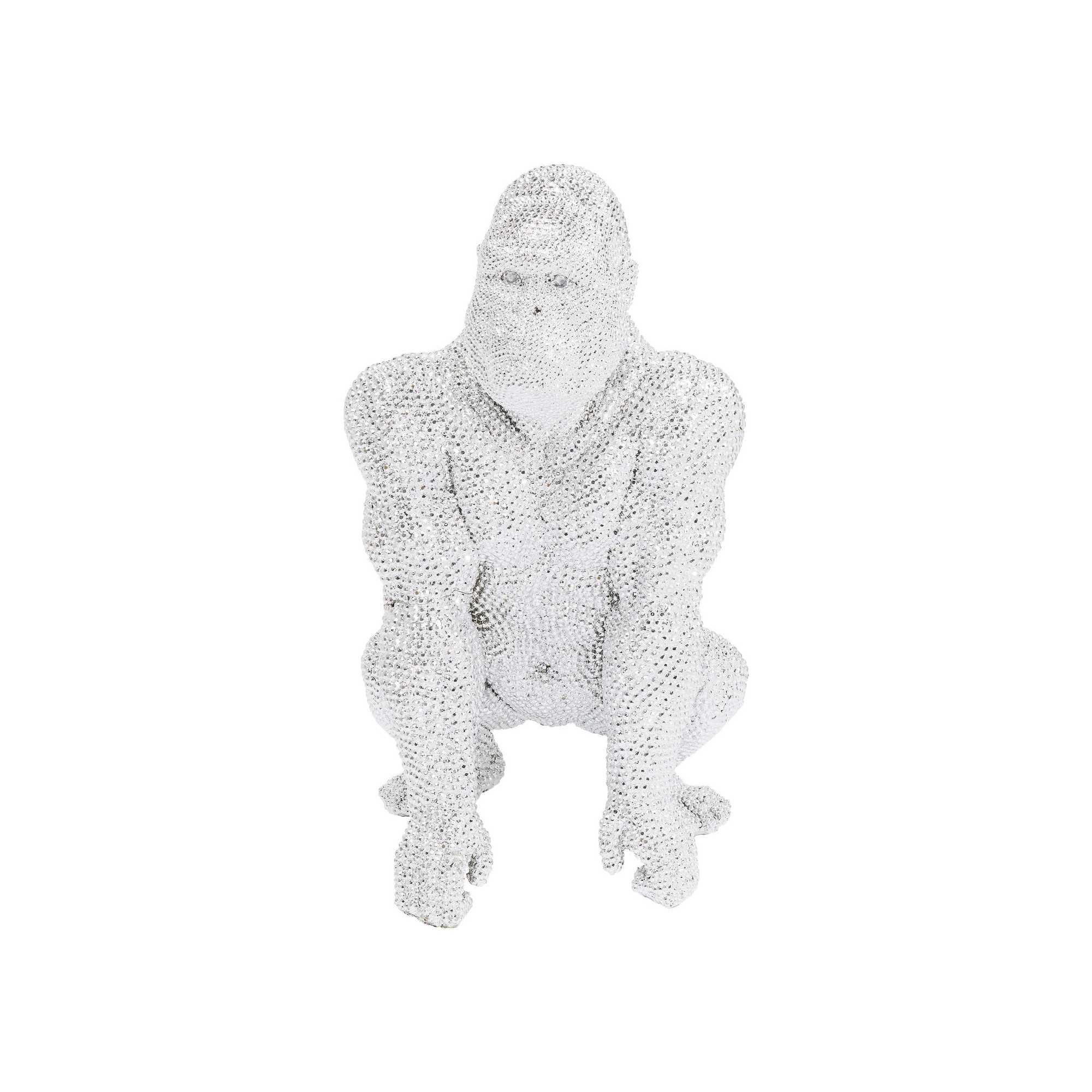 Déco gorille strass argentés 80cm Kare Design