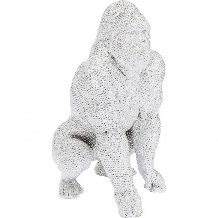 Déco gorille strass argentés 80cm Kare Design