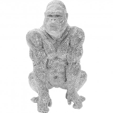 Déco gorille strass argentés 46cm Kare Design