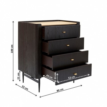 Commode Milano 4 tiroirs Kare Design