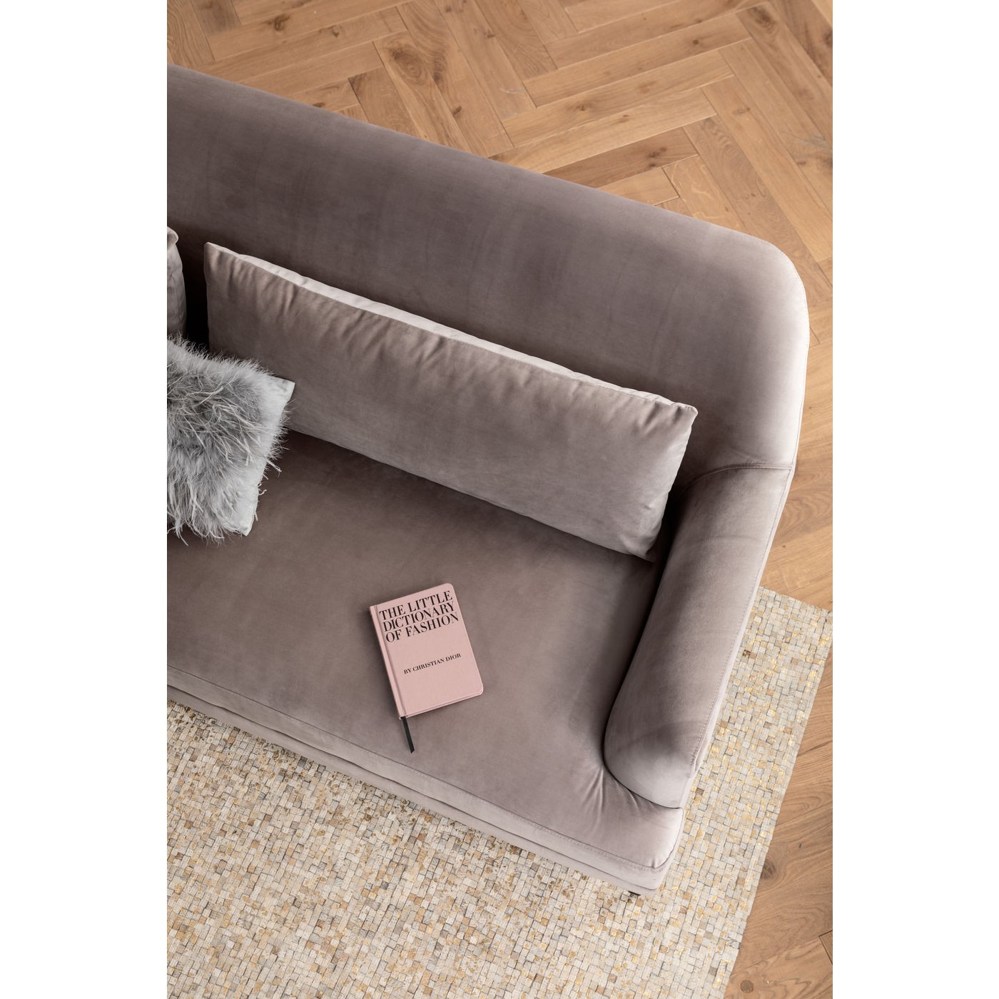 Canapé Proud 3 places velours gris Kare Design