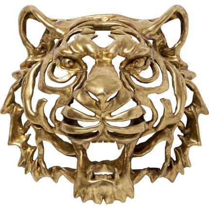 Déco murale tête lion dorée Kare Design