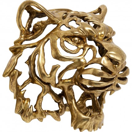 Déco murale tête tigre doré Kare Design