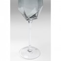 Flûtes à champagne Diamond fumé set de 6 Kare Design