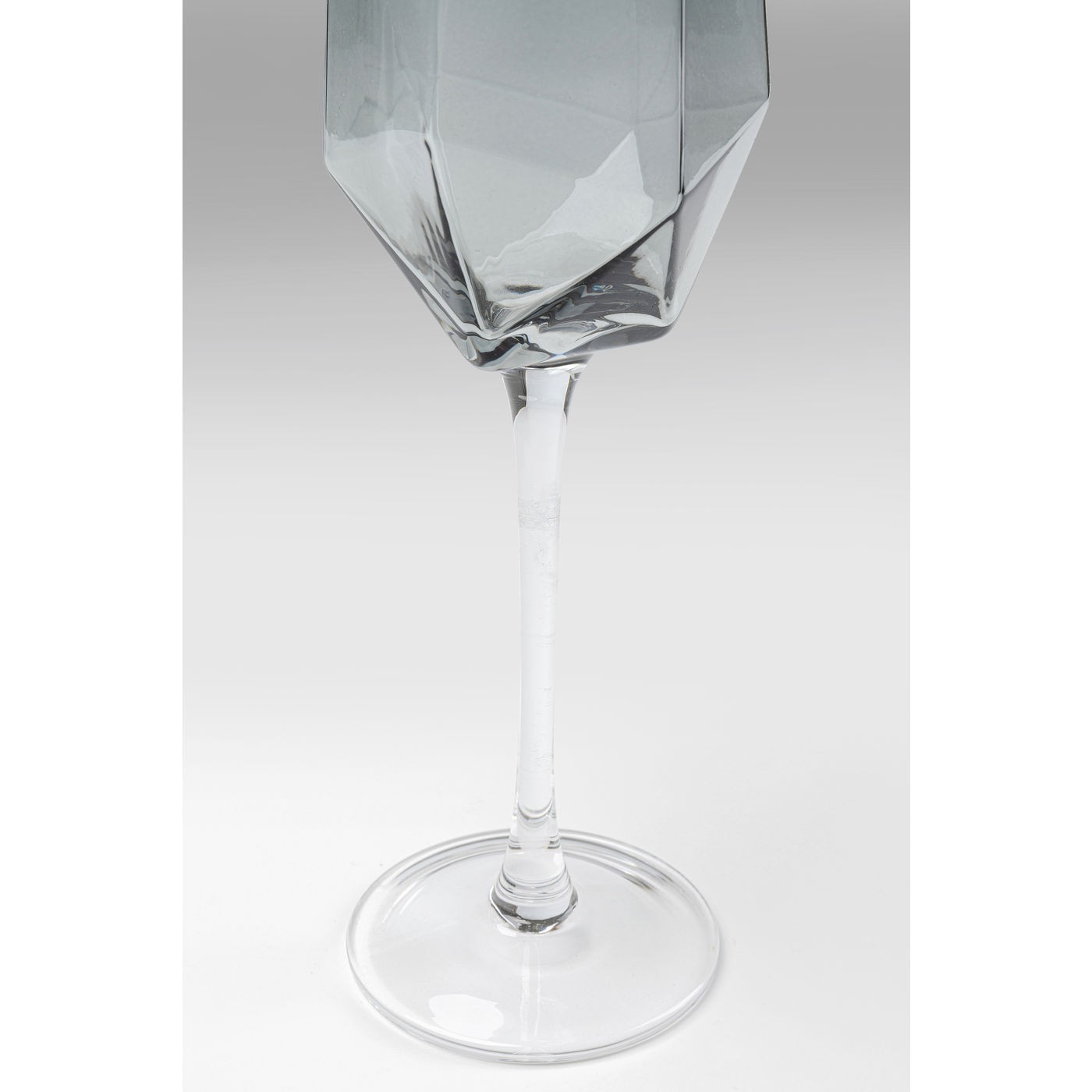 Flûtes à champagne Diamond fumé set de 6 Kare Design