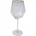 Verres à vin Diamond doré set de 6 Kare Design