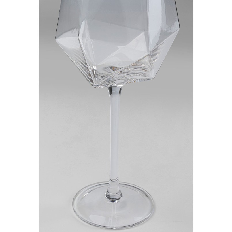 Verres à vin Diamond doré set de 6 Kare Design